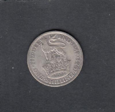 Beschrijving: 1 Shilling  GEORGIUS V